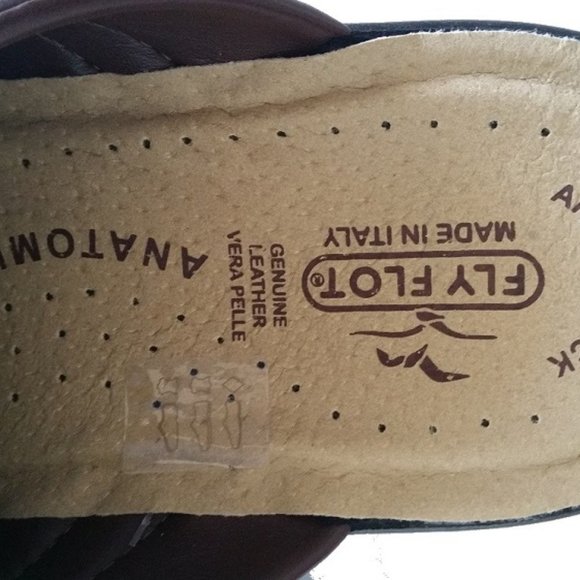 New Men's FlyFlot ROGER brown leather clogs - Picture 7 of 7